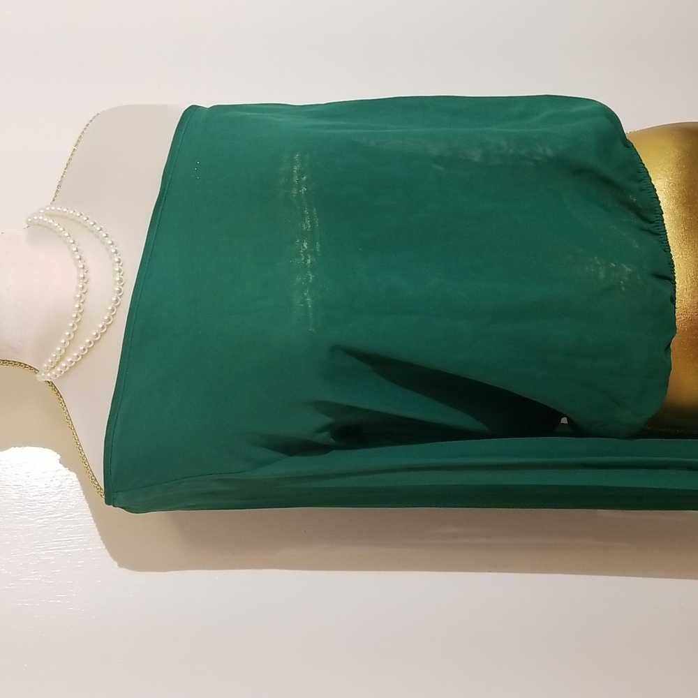 Mimi Chica Green Sheer Chiffon One Shoulder Top Y2K Style - Picture 7 of 15